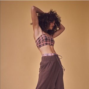 Free People Movement Plaid Power Up Sports Bra